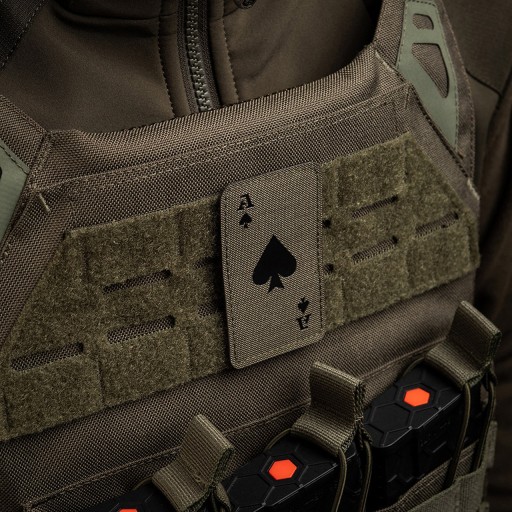ACE OF SPADES AKO SPADES ZNAK ZÁPLATA LASEROVÝM REZANÝM M-TAC ZELENÁ