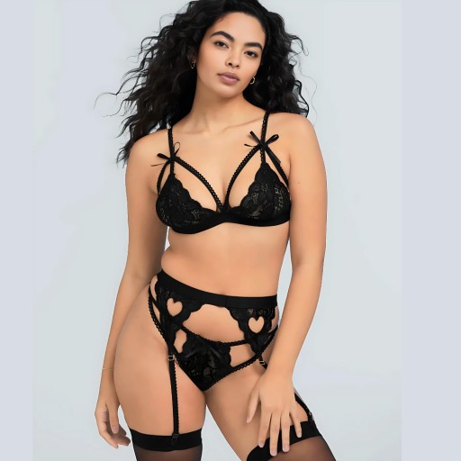 DÁMSKE SEXY ČIPKOVÉ EROTICKÉ PÁDLO 3-DIELNY SET SEXY OPASOK