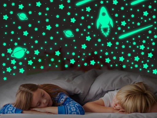 Fluorescenčné nálepky so svietiacimi hviezdami ZA4743