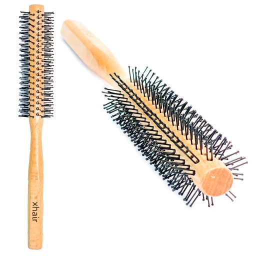 Quiff Roller Drevená okrúhla kefa na modeláciu krátkych vlasov 13 mm