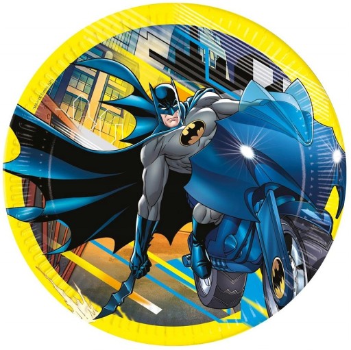 Batman papierové taniere s Batmanom 23 cm 8 ks.