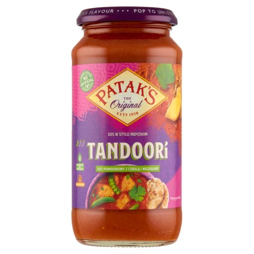 Patak's Tandoori Paradajková omáčka s cibuľou a mandľami 450g