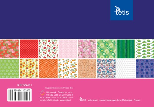 KREATÍVNY PAPIER A5 FARBA KB029-01 TETIS