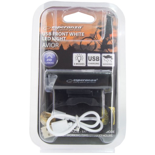 USB AVIOR LED PREDNÁ LAMPA NA BICYKEL