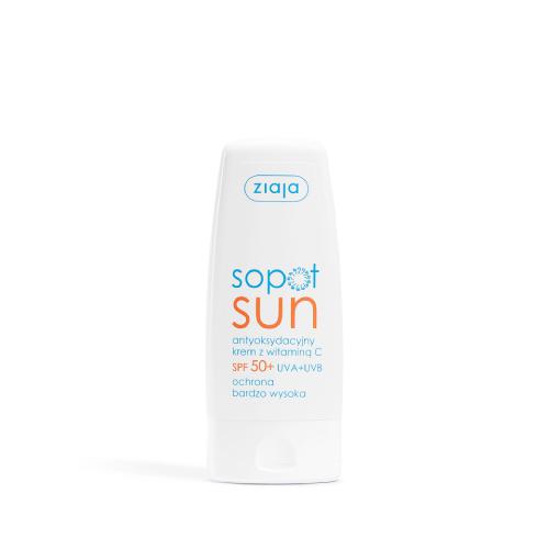 ZIAJA SOPOT SUN Antioxidačný krém s vitamínom C SPF50+ UVA + UVB, 50 ml