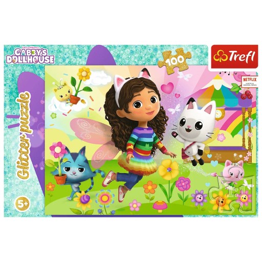 Puzzle 100 Glitter Glitter Gabby TREFL