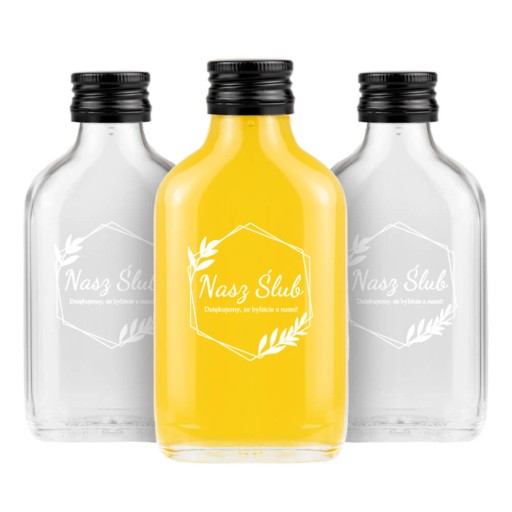 5x fľaša PIERSIÓWKA 100ml s potlačou na SVADBU