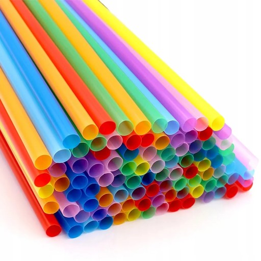 TUBY SHAKE slamiek, hrubé, farebné, 50 kusov párty