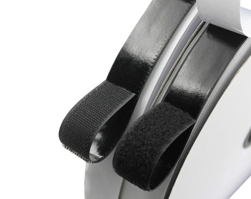 VELCRO so SAMOLEPIACIM LEPOM 50mm 5cm Čierny 1m+1m Sada obojstranný