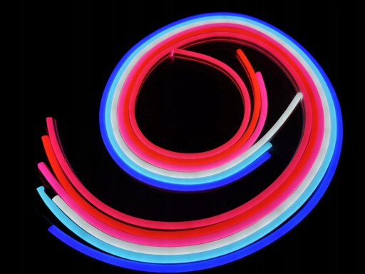 Neon FLEX 12 LED 12V HADICA SVETELNA 10cm IP65 Ruzova