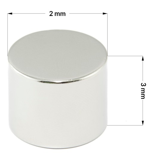 VALEC NEODYMOVÝ MAGNET 2x3 N38 SADA 75 KS