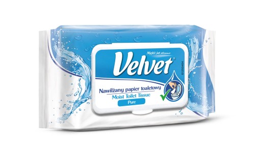 Velvet Pure Junior vlhčený toaletný papier 42 ks