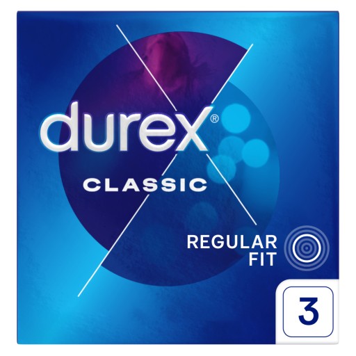 Kondómy DUREX Classic, 3 klasické kusy