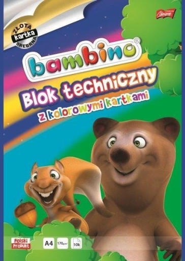 A4 farebný technický blok 10 listov Bambino