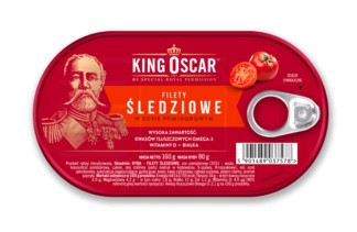 Filé zo sleďa kráľa Oscara s paradajkovou omáčkou 160 g