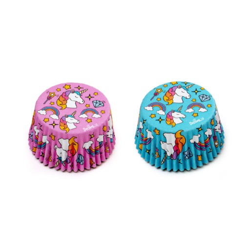 UNICORNS obliečky na muffiny na košíčky 50x32 mm x36