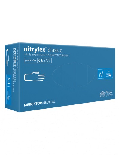 Rukavice bez púdru Mercator nitrylex modrý 100ks M