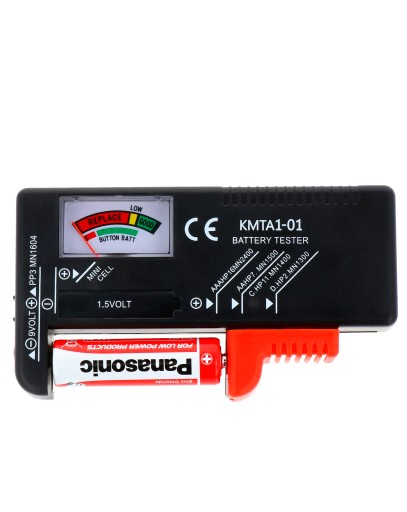 TESTER METER NA BATÉRIE AAA AA 9V