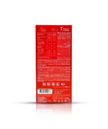 MLIEČNA čokoláda bez cukru s NUTS Red 100g