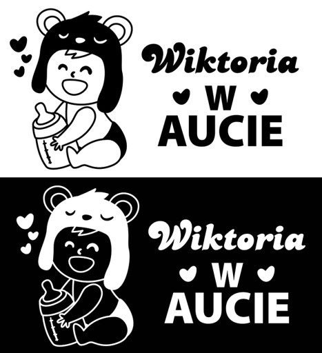 Nálepky na auto - dieťa v aute MENO