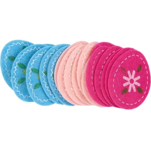 Nálepky na veľkonočné vajíčka z plsti, 18 ks, 40 mm titán