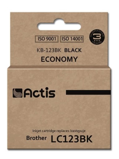 Atrament ACTIS KB-123Bk (náhrada za Brother LC123BK/LC1