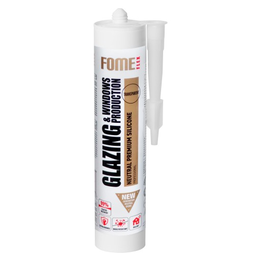 Silikónový tmel na okná a sklá, XS1 a UV odolný, 310 ml, bezfarebný Fome Flex