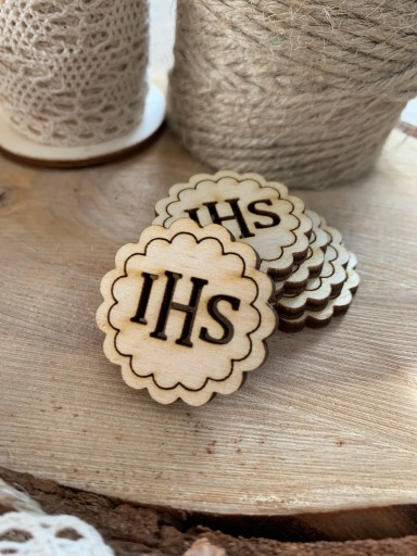 Drevená hostia ihs communion scrapki vzor 2