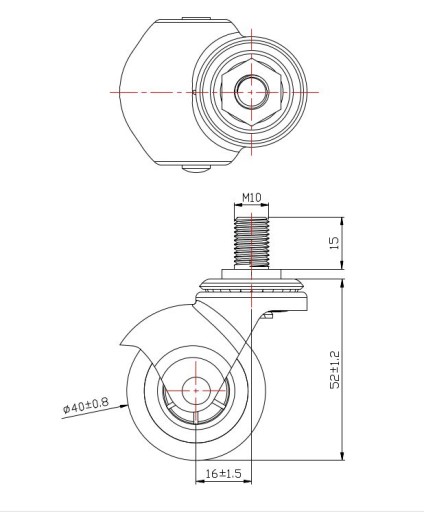 SADA NÁBYTKOVÝCH KOLESÁ S GUĽOVÝMI KOLESÁMI OTOČNÉ KOLESÁ 40MM 40KG