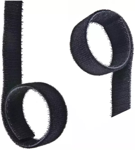 Obojstranná páska na suchý zips 25mm, čierna, hrúbka 2,5mm