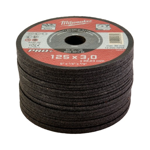 MILWAUKEE PRO+ KOVOVÉ REZNÉ KOTOUČE 125mm x 3mm