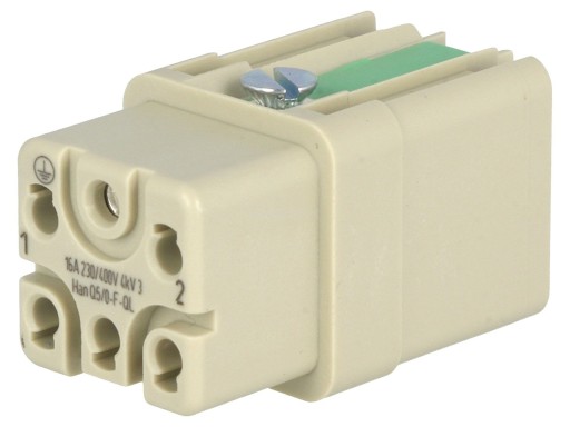 HanQ obdĺžniková zásuvka veľkosti 3A 400V