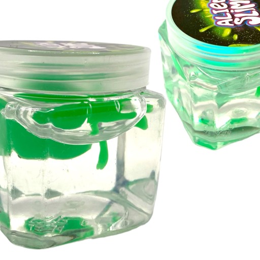 ŽIARAJÚCI SLIME LED FLUO NEON zmyslová hmota UFO ALIEN ALIEN