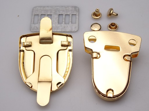 Kovový zips na zlatý kufrík 41/28 mm