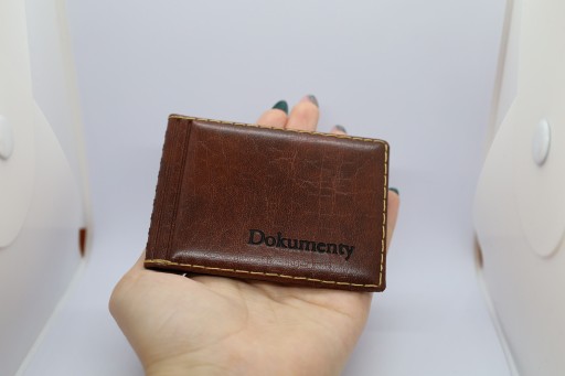 Puzdro na dokumenty, puzdro na vizitky, hnedá koža EstetiK