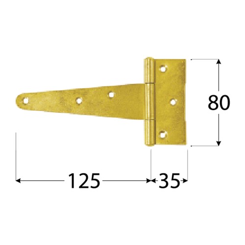 Trojuholníkový pánt 125X38X80MM ZT125 GOLD DOMAX