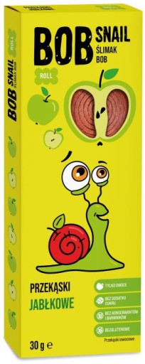 SNAIL SNACK Bob Slimák JABLKO WRAP 30g | OVOCIE NATURAL bez CUKRU