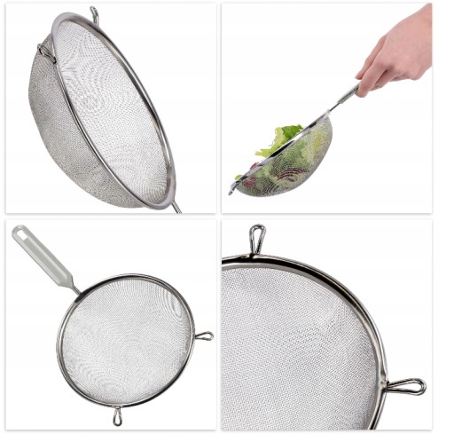 NEREZOVÝ KUCHYNSKÝ SITOK S CEDNÍKOM 14 cm