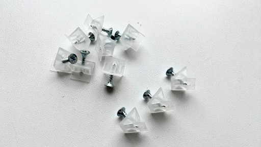 Stabilizátor zadnej steny so skrutkou 3,5 x 16 mm, bezfarebný, 100 kusov