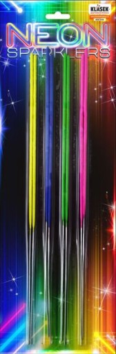 Farebné neónové prskavky NEON SPARKLES VP40N 8 kusov 40cm Klasek