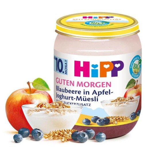 HiPP jogurt s müsli, čučoriedkami a jablkom