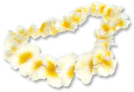 HAWAJSKÝ NÁHRDELNÍK, ŽLTÉ, BRIDGE'S GARLAND, 100 CM