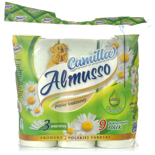 Toaletný papier Almusso Camilla 3-vrstvový, 9 roliek