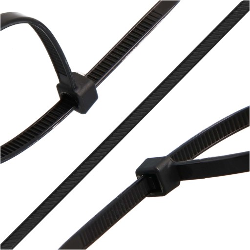 100x sťahovacie pásky Káblové pásky Zipsy 3,6 x 150 mm Silné UV sťahovacie pásky