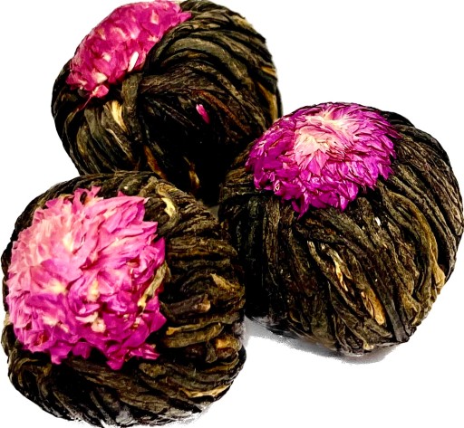 Kvitnúci čaj Lichi Black Ball čierny list kvitnúci kvet