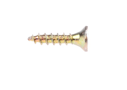 SKRUTKA DO DREVA 3,5 x 16 mm ZLATÁ POZINKOVANÁ ŽLTÁ 100 KS + KUŽELOVÝ BIT PZ2