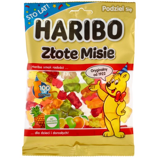Haribo Yellow Teddy Bears želé fazuľky 175 g