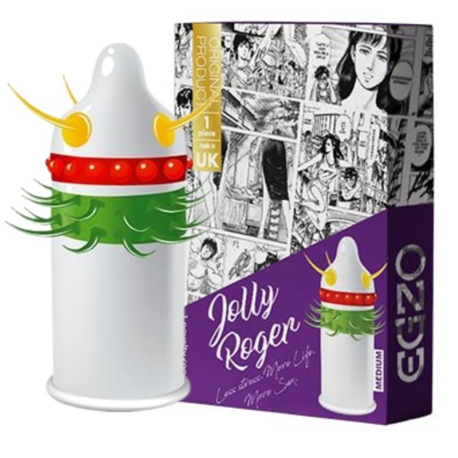 Kondóm EGZO Cocky Friend Purple Jolly Roger
