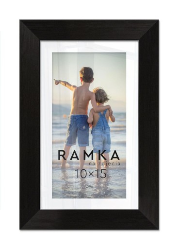 Fotorámik 10x15 cm s podporou Čierny