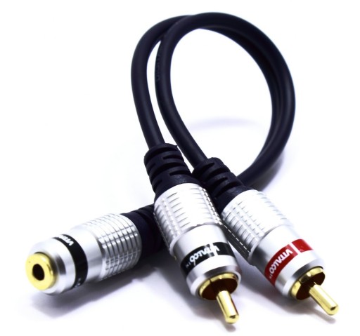 ADAPTÉR AUX ADAPTÉR JACK ZÁSUVKA 3,5 STEREO 2X RCA CINCH PLUG VITALCO